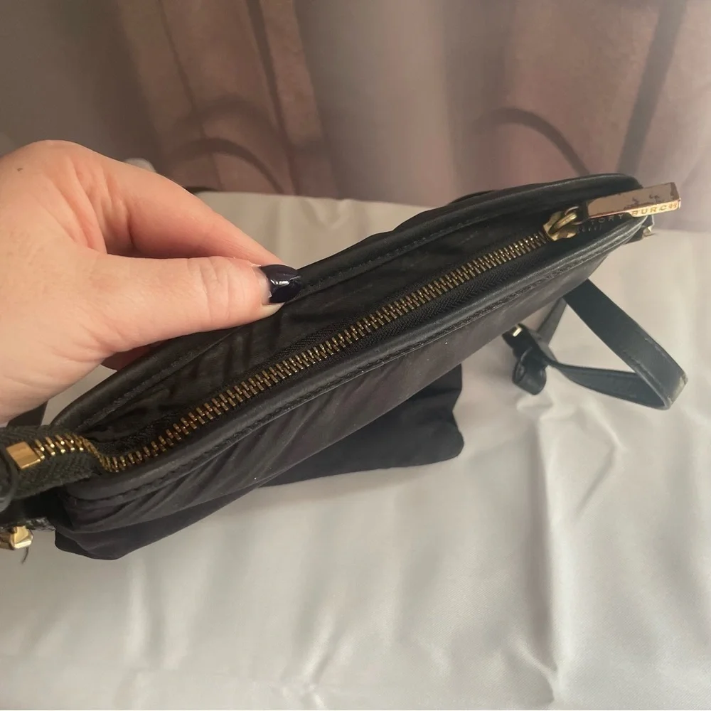 Tory Burch Black Nylon Crossbody Bag Purse Handbag